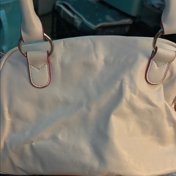 Candie's White and Pink Embroidered Satchel - Picture 4 of 5